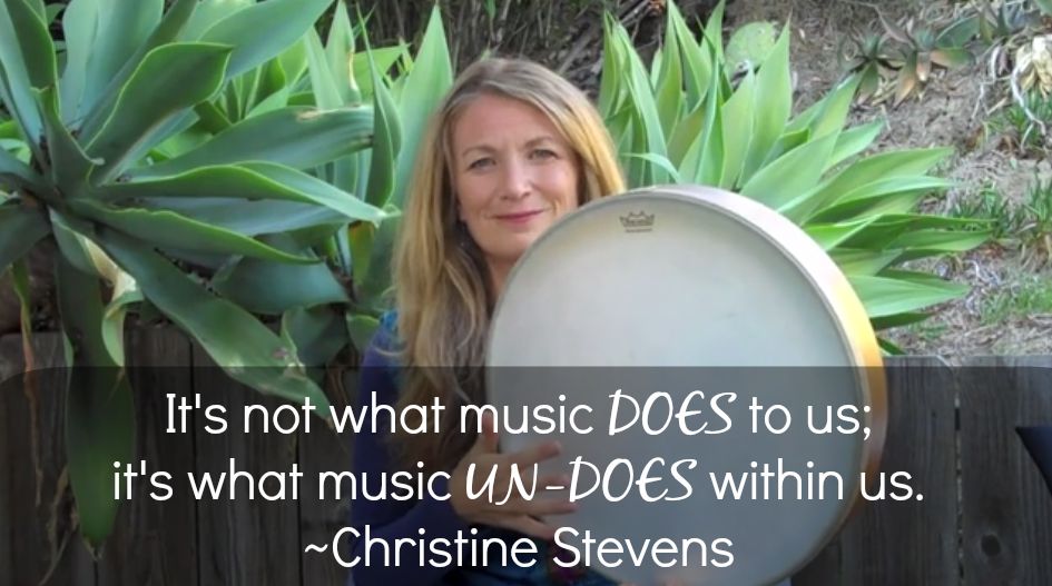 It's not what music does to us; it's what music un-does within us. - Christine Stevens 