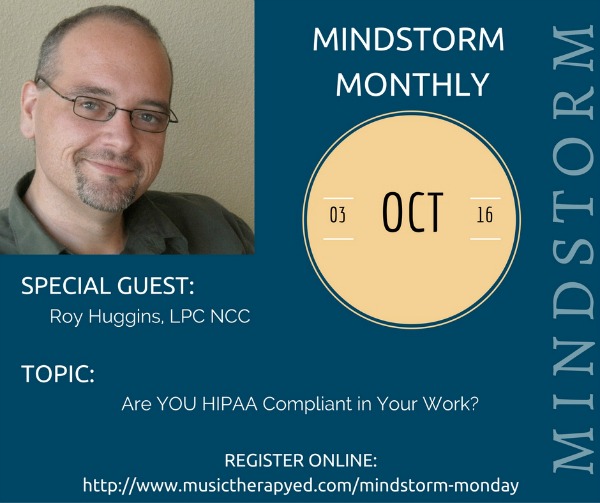 HIPAA compliance and music therapy