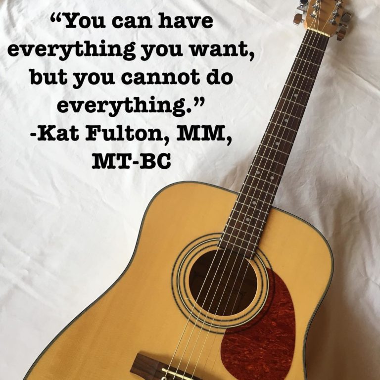 "You can have everything you want, but you cannot do everything." Kat Fulton